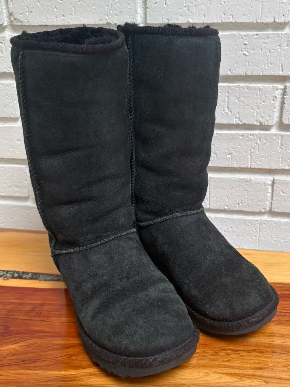 UGG Classic Tall Boots 5815, Black, Size 6